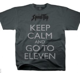 Spinal Tap Keep Calm Go To Eleven Grey T-Shirt