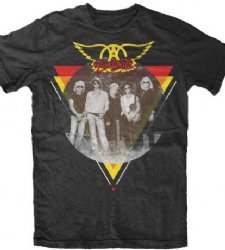 Aerosmith Triangle/Circle Photo Black T-Shirt