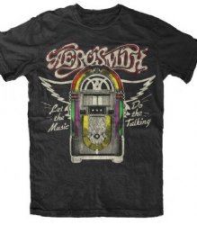 Aerosmith Let the Music Jukebox Black T-Shirt
