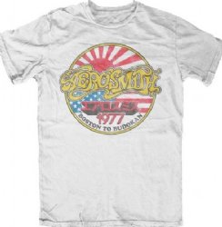 Aerosmith Boston to Budokan Slim Fit White T-Shirt