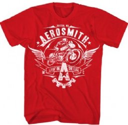 Aerosmith Livin- on the Edge Red T-Shirt