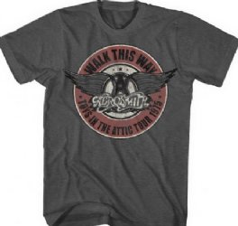 Aerosmith Walk This Way Charcoal Heather T-Shirt