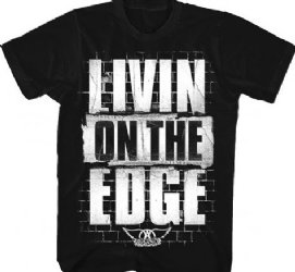 Aerosmith Livin- On The Edge Black T-Shirt