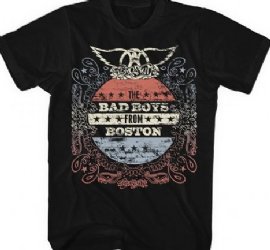Aerosmith Bad Boys From Boston Black T-Shirt