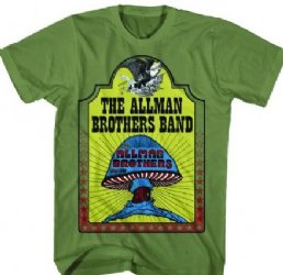 Allman Brothers Hell Yeah Military Green T-Shirt