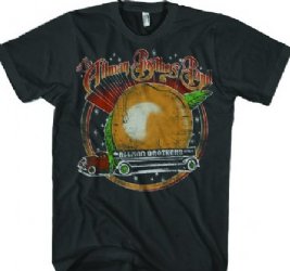 Allman Brothers Space Peach Black T-Shirt