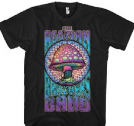Allman Brothers Purple Shroom Black T-Shirt