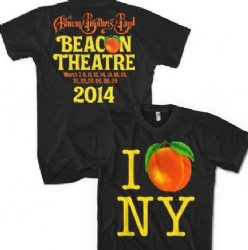 Allman Brothers I Peach NY Black T-Shirt