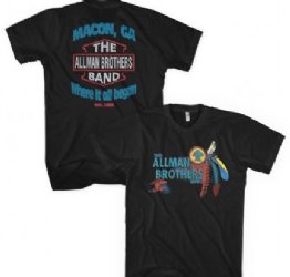 Allman Brothers Macon GA Where It Began Black T-Shirt