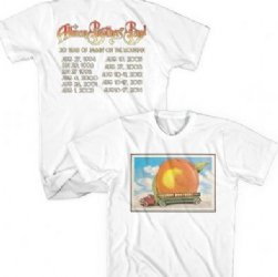 Allman Brothers Eat A Peach Mountain Jammin Tour White T-Shirt