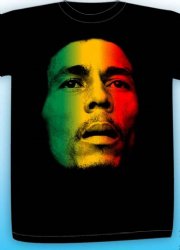 Bob Marley Face Black T-Shirt