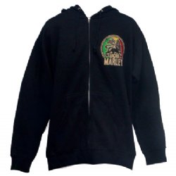 Bob Marley Lion Black Zip Hoodie