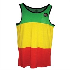 Bob Marley Rasta Stripe Heathered Rasta Tank made of supersoft 30/1 fine jersey