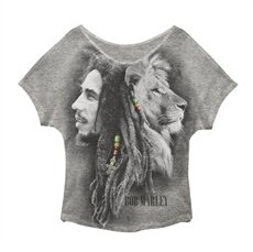 Bob Marley Catch a Fire Profiles Dolman Raglan Athletic Heather Junior Shirt