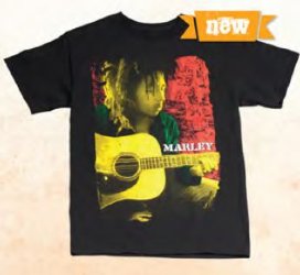 Bob Marley Pose Black T-Shirt