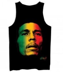 Bob Marley Face Black Tank
