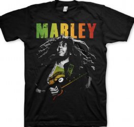 Bob Marley Jammin Gradient Black T-Shirt