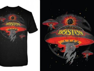 Boston Spaceship Black T-Shirt