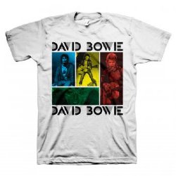 David Bowie DB322 Colored Squares White T-Shirt