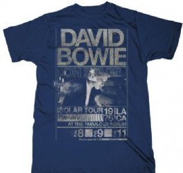 David Bowie Isolar Tour 1976 Navy Slim Fit T-Shirt