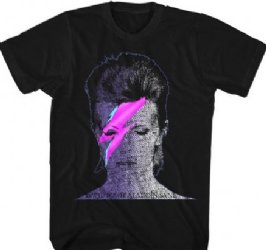 David Bowie Aladdin Photo Black Shirt
