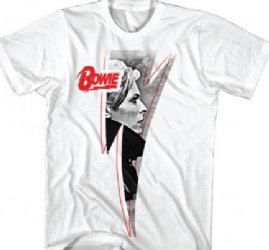 David Bowie Red Logo Inside Lightning White Soft T-Shirt