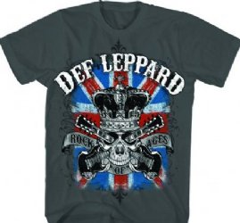 Def Leppard Rock of Ages Charcoal T-Shirt