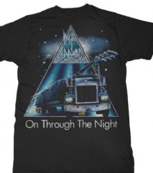 Def Leppard On Through the Night Black T-Shirt