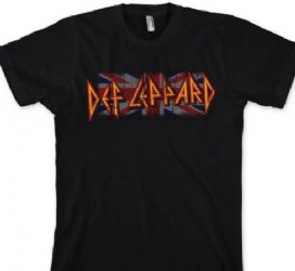 Def Leppard Union Logo Black T-Shirt