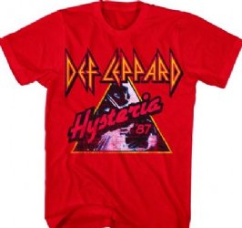 Def Leppard Hysteria -87 Red T-Shirt