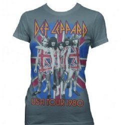 Def Leppard USA Tour 1980 Asphalt Junior Tissue Shirt