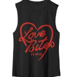 Def Leppard Love Bites Black Junior Muscle Shirt