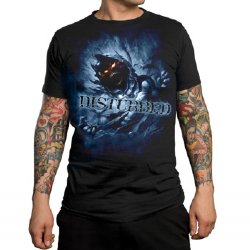 Disturbed Blue Fade Black T-Shirt