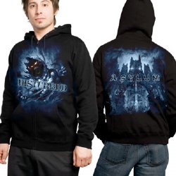 Disturbed Blue Fade Black Pullover Hoodie