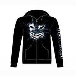 Disturbed Shatter Face Zipper Hoodie