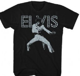 Elvis Presley Dance in Lights Black T-Shirt
