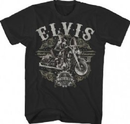 Elvis Presley Motorcycle Black T-Shirt