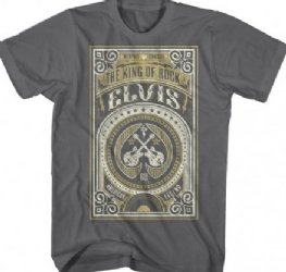 Elvis Presley 60 Years American Legend Charcoal T-Shirt