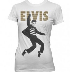 Elvis Presley Jumping White Junior Shirt