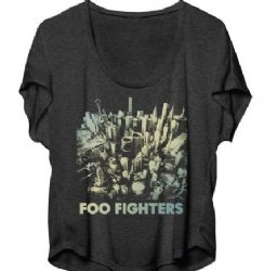 Foo Fighters Sonic Highway Charcoal Heather Dolman Junior Shirt