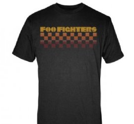 Foo Fighters Checkers Black T-Shirt