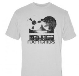 Foo Fighters Reel to Reel Silver Slim Fit T-Shirt