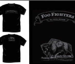 Foo Fighters Buffalo Banner Black T-Shirt