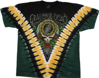 Grateful Dead Shamrock Long Sleeve V Dye T-Shirt