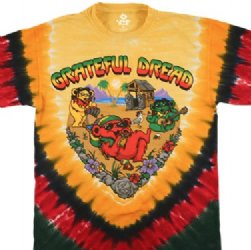 Grateful Dead Positive Vibrations Tie Dye T-Shirt