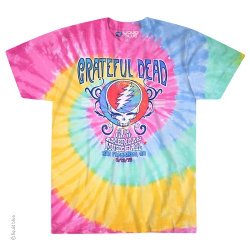 Grateful Dead American Music Hall Spiral Tie Dye T-Shirt