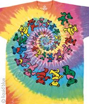 Grateful Dead Spiral Bears Long Sleeve Tie Dye T-Shirt