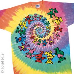 Grateful Dead Spiral Bears Tie Dye T-Shirt