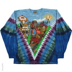 Grateful Dead Casey Jones Long Sleeve Tie Dye T-Shirt