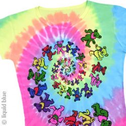 Grateful Dead Ladies Spiral Bear Babydoll Shirt